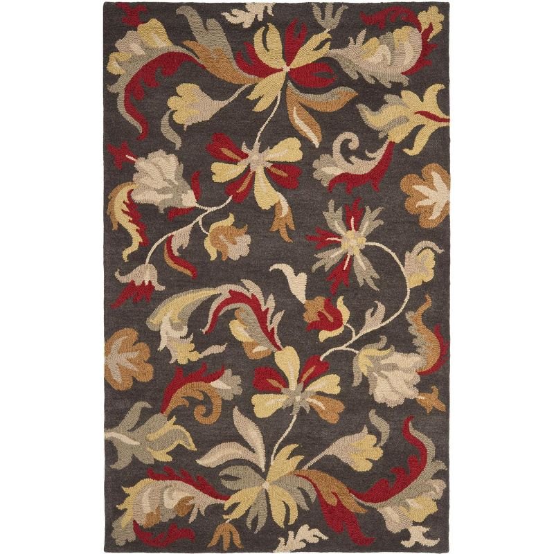 Jardin JAR459 Hand Tufted Area Rug - Dark Grey/Multi - 4'x6' - Safavieh.