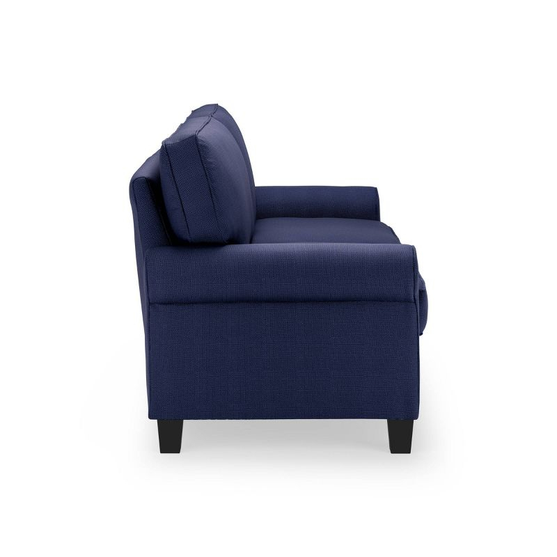 Serta 78" Copenhagen Sofa Navy Blue: Upholstered Polyester, Wood Frame, Removable Cushions, Seats 2