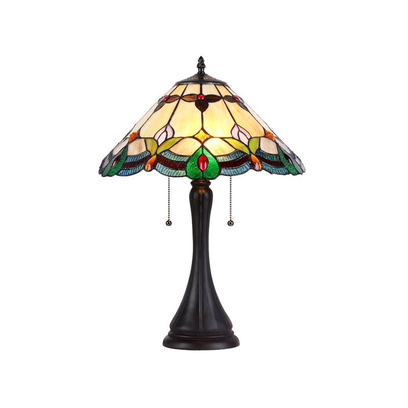 Chloe Lighting Jorgie Tiffany-style 2 Light Table Lamp 16" Shade
