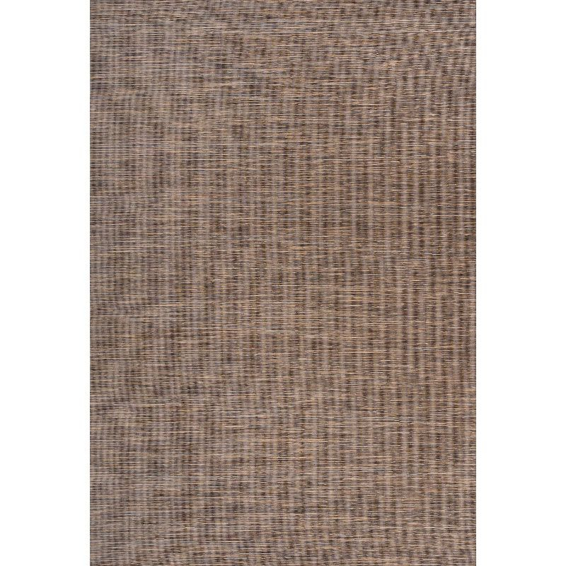 8'x10' Ethan Modern Flatweave Solid  Area Rug, Brown - JONATHAN Y