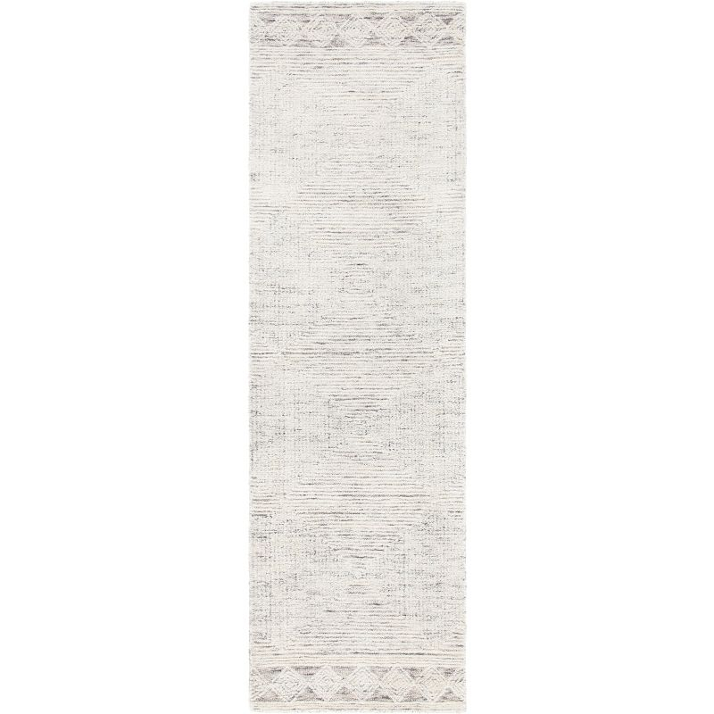Abstract ABT349 Hand Tufted Indoor Runner Rug - Ivory/Grey - 2'3"x10' - Safavieh