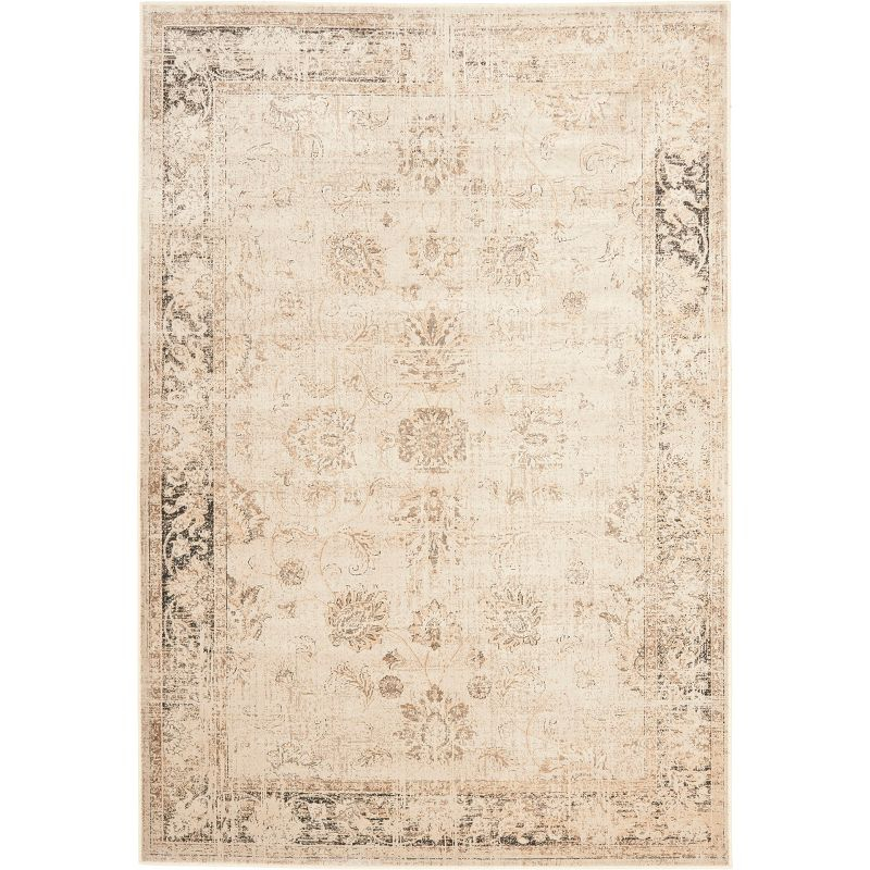 Vintage VTG117 Power Loomed Indoor Skid-Resistant Area Rug - Stone - 4'x5'7" - Safavieh