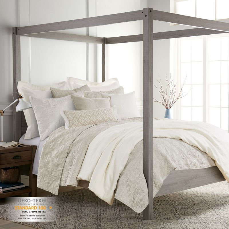 Linen Front/Cotton Back Twin/Twin XL Quilt - Natural - Levtex Home