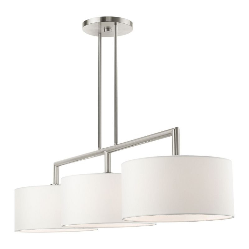 Livex Lighting Meridian 3 - Light Chandelier in  Brushed Nickel