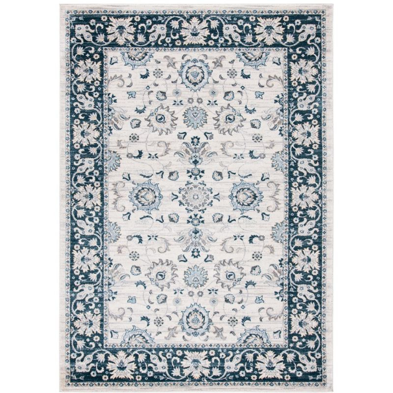 Isabella ISA940 Power Loomed Area Rug - Cream/Navy - 5'3"x7'6" - Safavieh