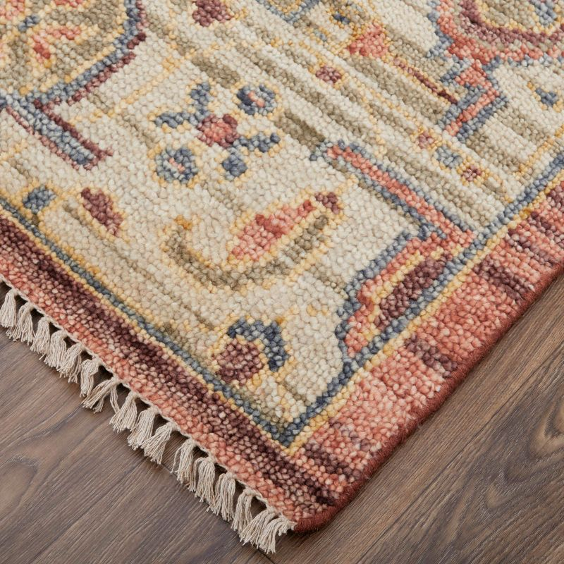 Fillmore Transitional Medallion Red/Ivory/Gold Area Rug