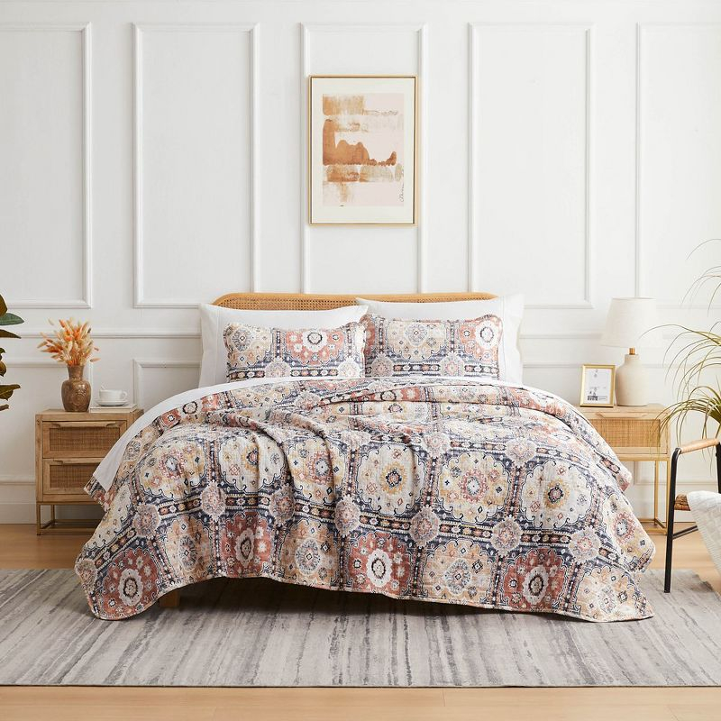 Southshore Fine Living Kilim Oversized 2-Piece Quilt Set Natural Twin / Twin XL