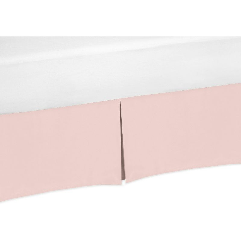 Sweet Jojo Designs Girl Baby Crib Bed Skirt Celestial Collection Solid Blush Pink