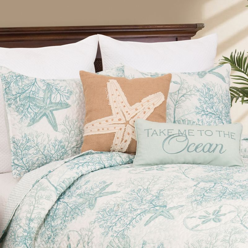 C&F Home Ocean Treasures Coastal Beach Theme Sea Life Full/Queen 3 Piece Quilt Set