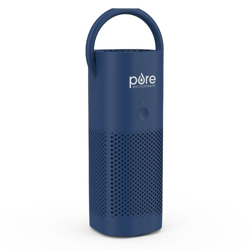 Pure Enrichment Pure Zone Mini Personal Air Purifier Blue: HEPA Filter, USB Powered, Captures Dust & Smoke, 5-Year Warranty