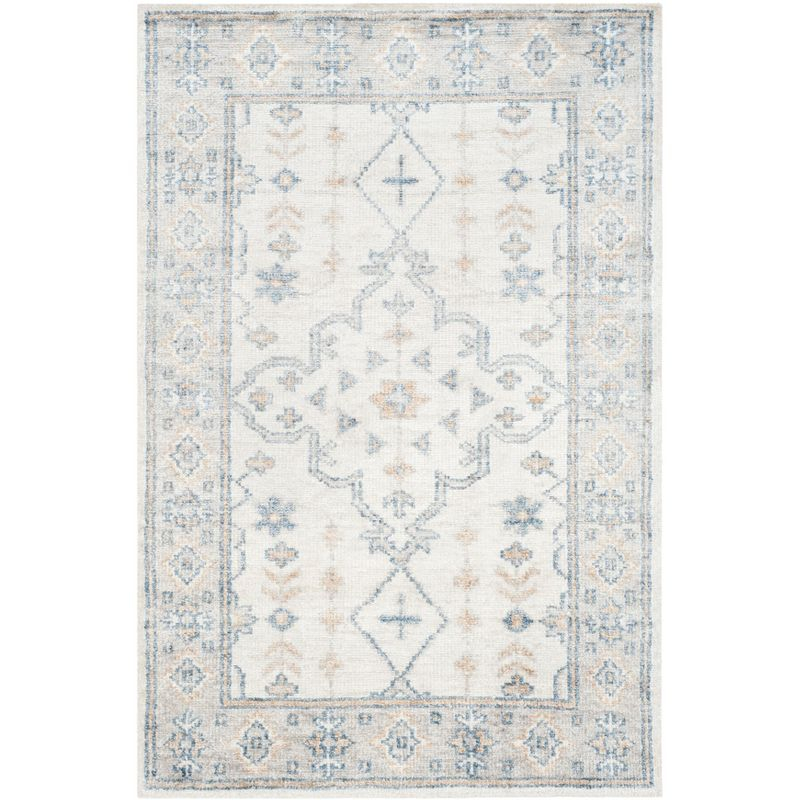 Maharaja MHJ441 Hand Knotted Area Rug - Ivory/Blue - 4'x6' - Safavieh.
