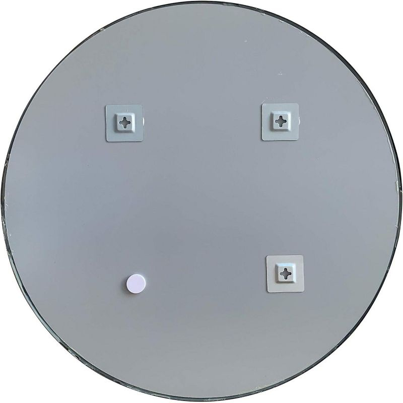 Chloe Lighting Reflection Black Finish Round Framed Wall Mirror 30 Inch Height