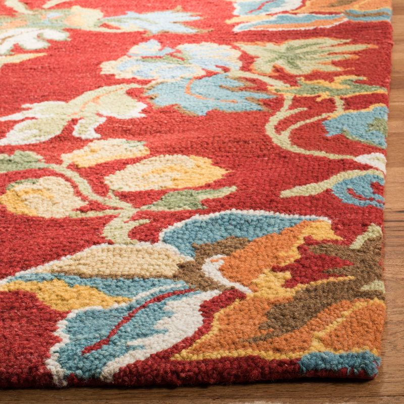 Blossom BLM672 Hand Hooked Area Rug - Red/Multi - 3'x5' - Safavieh.