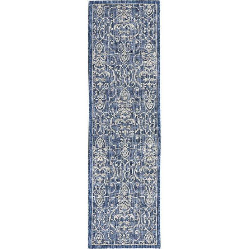 Nourison Garden Party GRD04 Indoor/outdoor Area Rug - Denim 2'2" x 7'6"