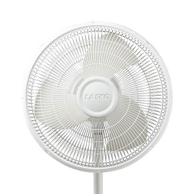 Lasko 2520 16 Inch 3-Speed Quiet Adjustable Tilting Wide-Area Oscillating Standing Pedestal Fan for Bedroom, Kitchen, Home, and Office, White