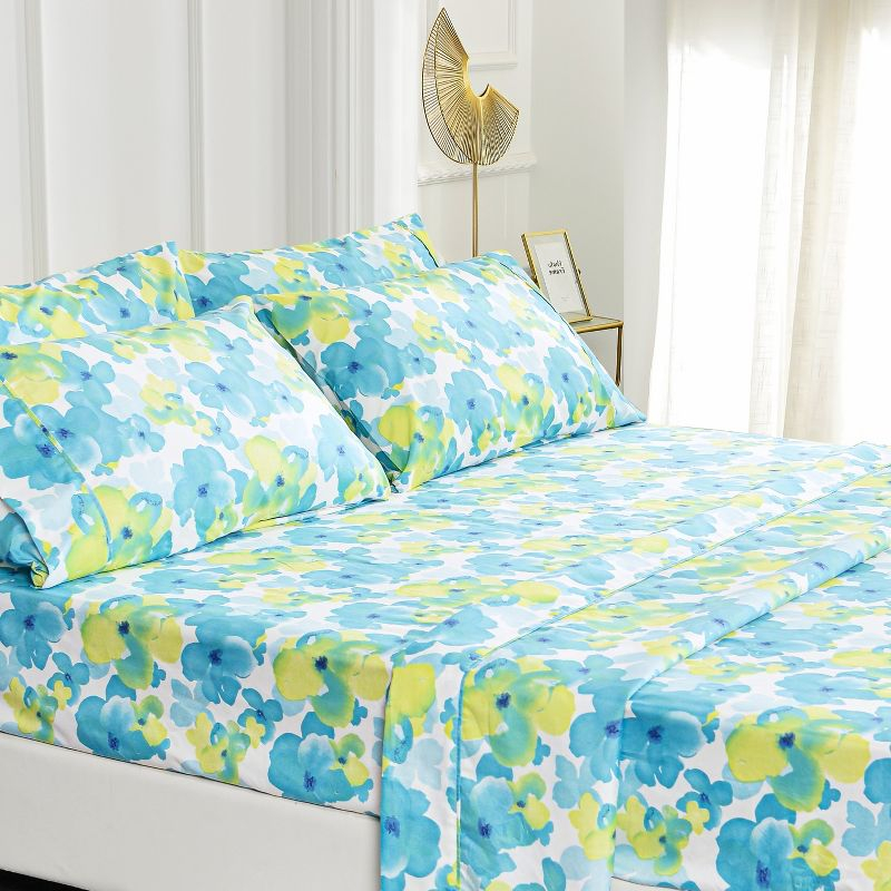 Microfiber Floral Sheet Set