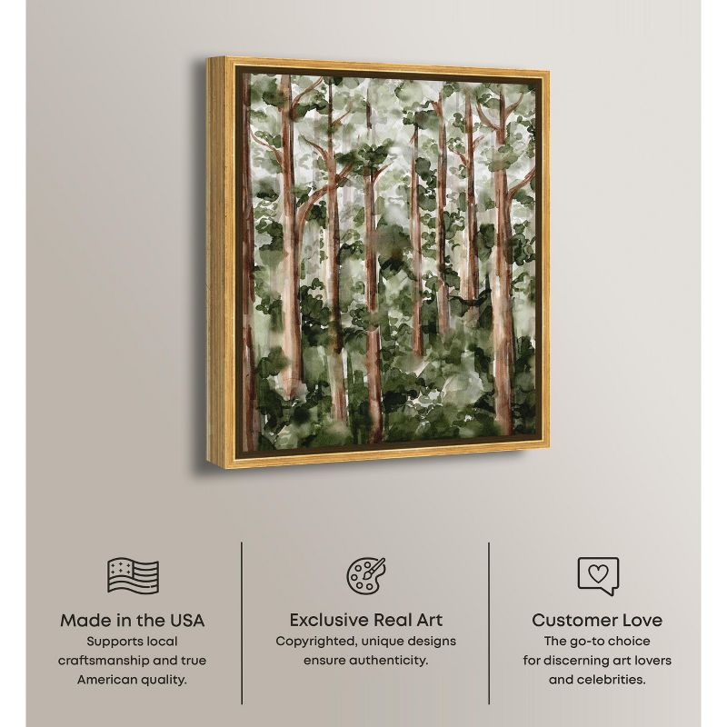 Art Remedy Wildy Forest Landscape Wall Art, 36" x 45", Gold Frame