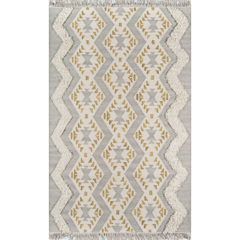 Novogratz by Momeni 3'x5' Indio Area Rug Gray: Traditional Wool, Handmade, Low Pile, Indoor Use