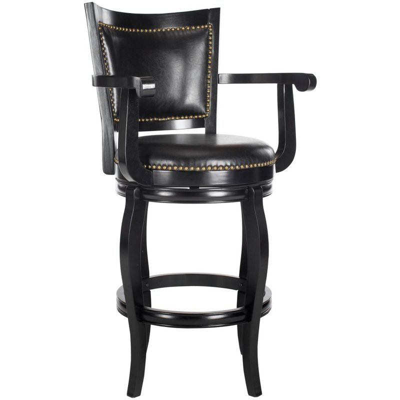 Gitano Swivel Bar Stool - FOX7009 - Black - Safavieh Couture