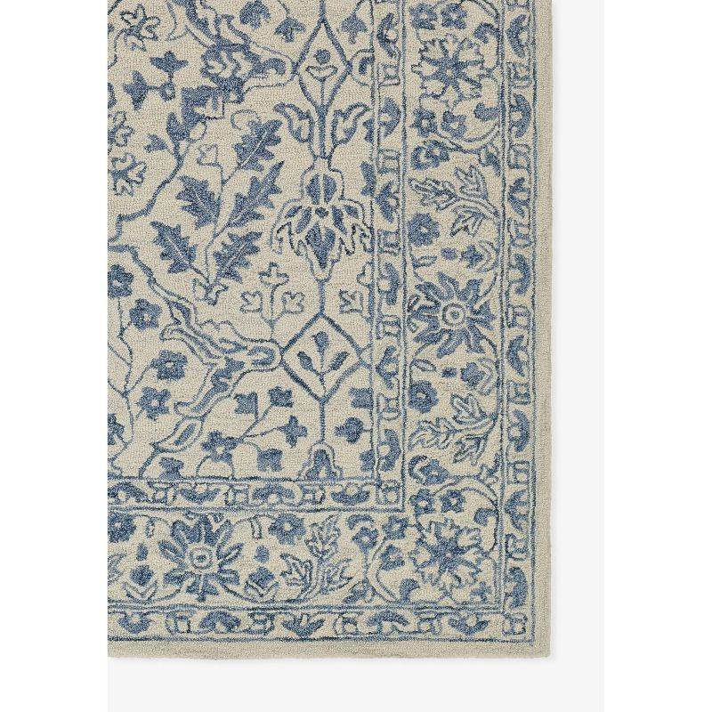 Momeni 2'x3' Leiden Ikat Otis Handtufted Accent Rug Ivory: Wool, Medium Pile, Classic Pattern, Indoor Use