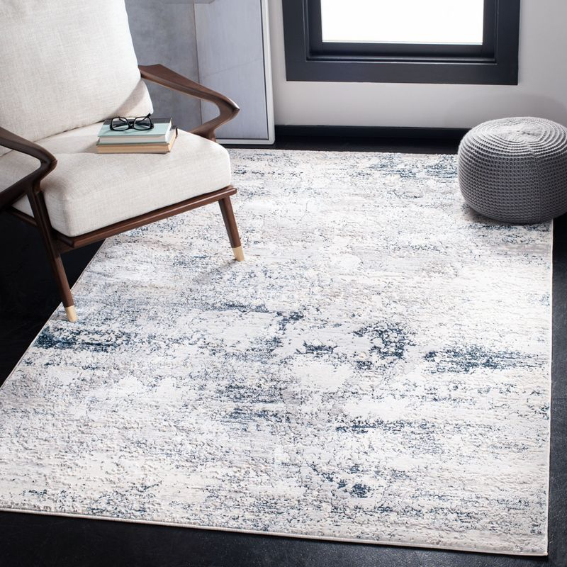 Amalfi AMF572 Power Loomed Accent Rug - Cream/Navy - 3'x5' - Safavieh.