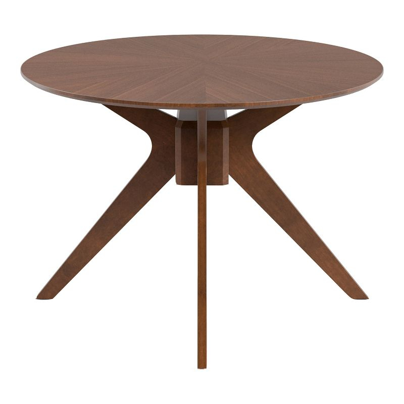 HOMES: Inside + Out 54" Pearlcrest Mid-Century Modern Modern Oval Dining Table Walnut