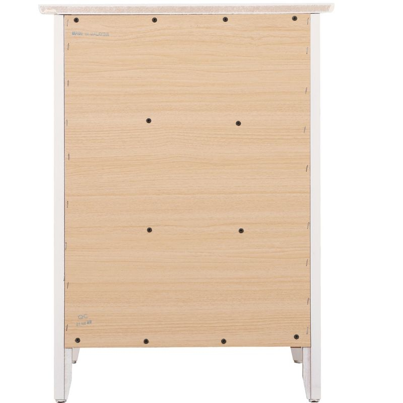 Passion Furniture Daniel 3-Drawer White Nightstand (25 in. H x 19 in. W x 15 in. D)