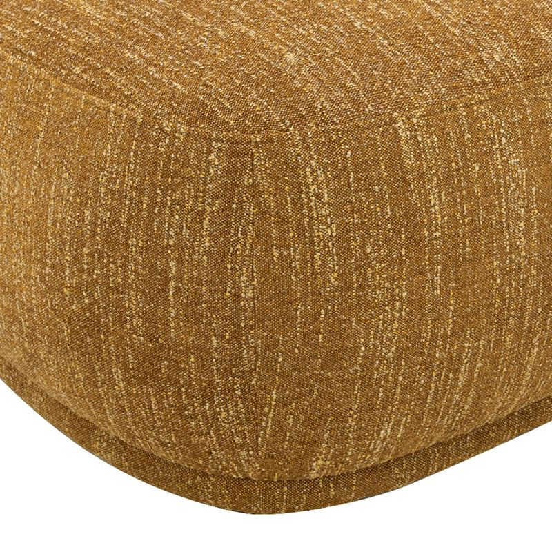 Jennifer Taylor Home Pebble 44" Rounded Triangle Cocktail Ottoman, Mustard Yellow Tweed