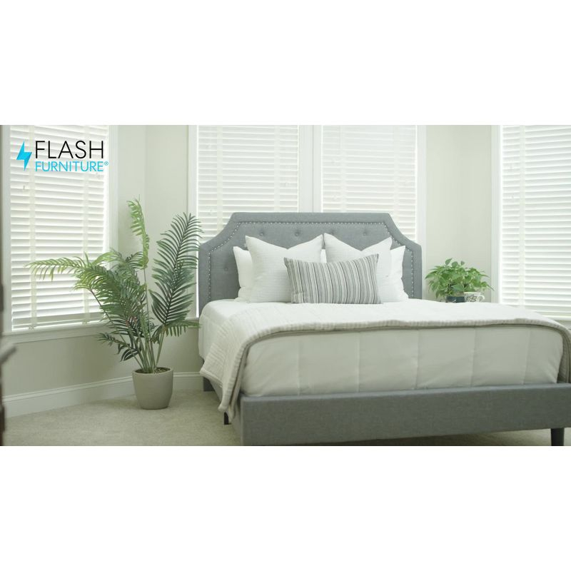 Flash Furniture Brighton Arched Tufted Upholstered Platform Bed