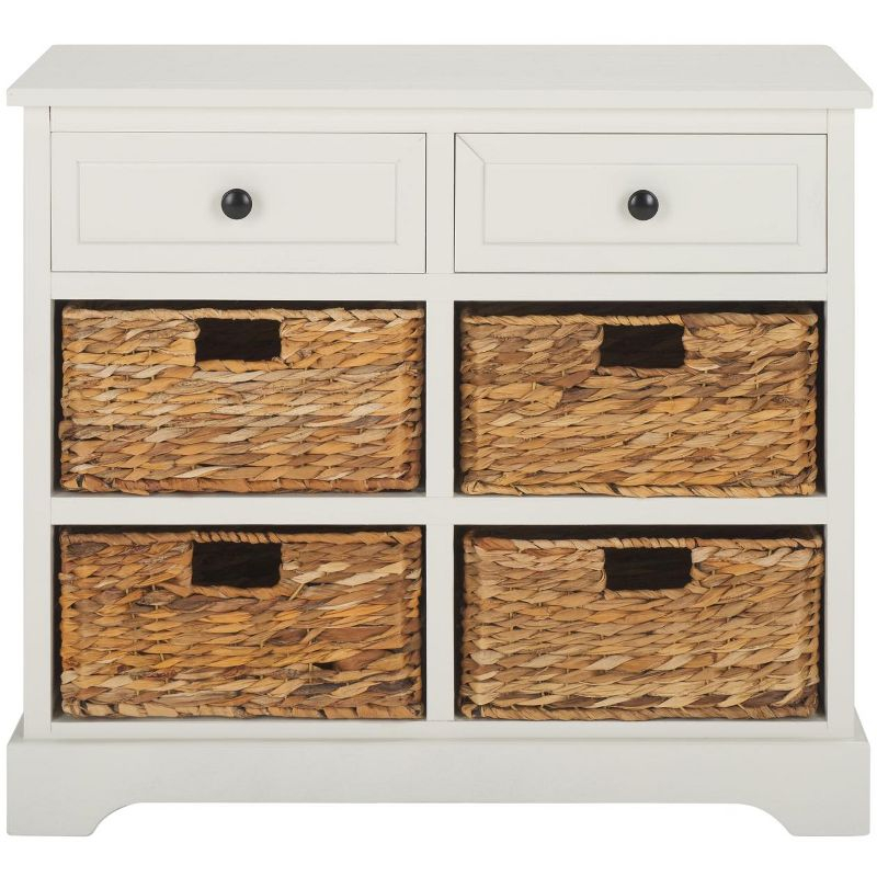 Herman Storage Unit - AMH5702 - Distressed Cream - Safavieh Couture