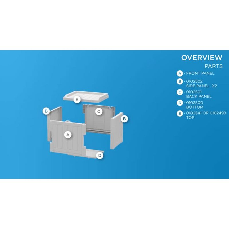 Suncast 22 Gallon Indoor or Outdoor Backyard Patio Small Storage Deck Box with Attractive Bench Seat and Reinforced Lid, Stone (4 Pack)