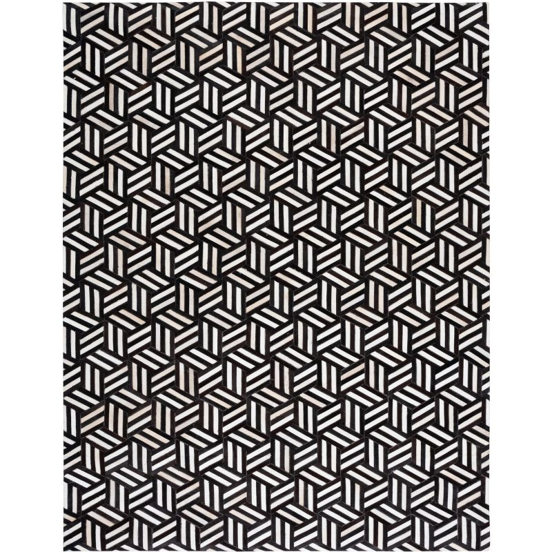 Studio Leather STL219 Hand Woven Indoor Area Rug - Ivory/Black - 8'x10' - Safavieh