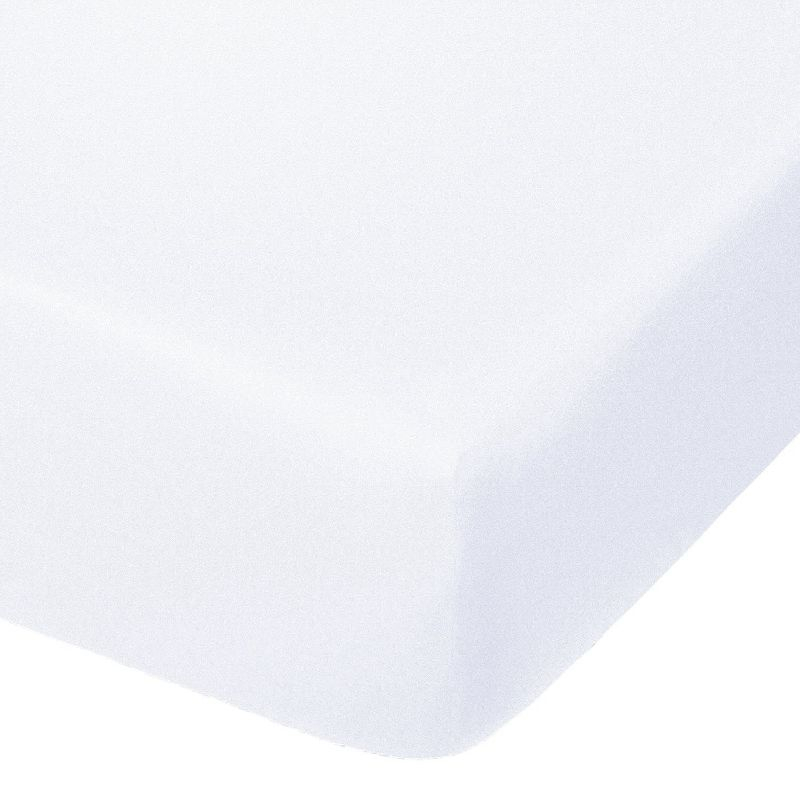 Brushed Microfiber Fitted Crib Sheet, Super Soft and Cozy Crib Sheet for Boys, Girls, 28x52 Inches, White - NTBAY