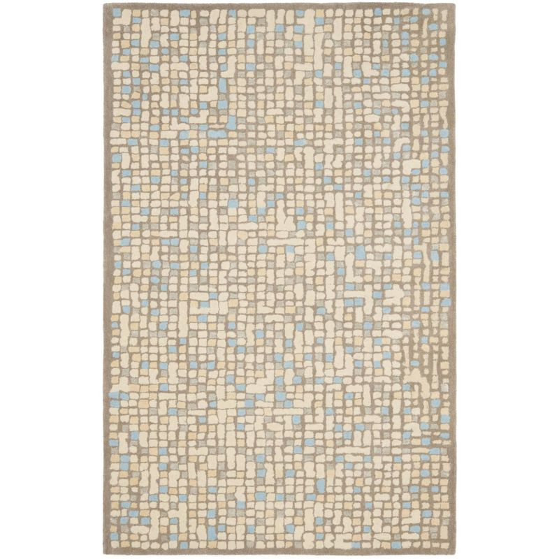 Martha Stewart Mosaic - MSR3623 - Indoor Hand Tufted Area Rugs - Hickory/Beige - 5'x8'