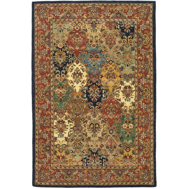 Heritage HG911 Hand Tufted Area Rug - Multi/Burgundy - 6'x9' - Safavieh.