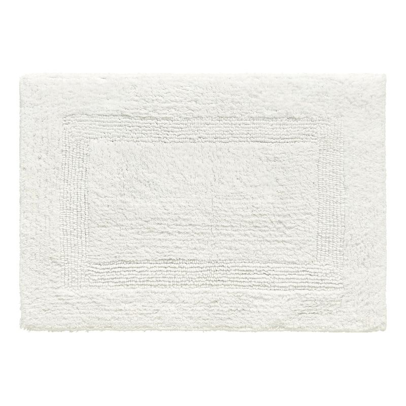 Better Trends Lux 100% Cotton Tufted Solid Reversible Bath Rug 17" x 24" Rectangle - Ivory