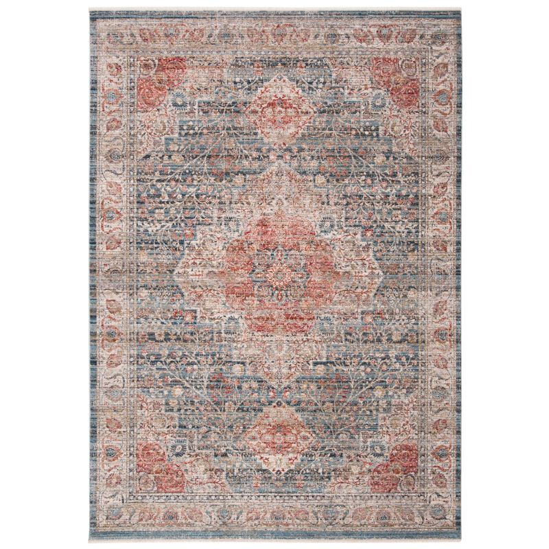 Kenitra KRA672 Power Loomed Area Rug - Blue/Ivory - 8'x10' - Safavieh.