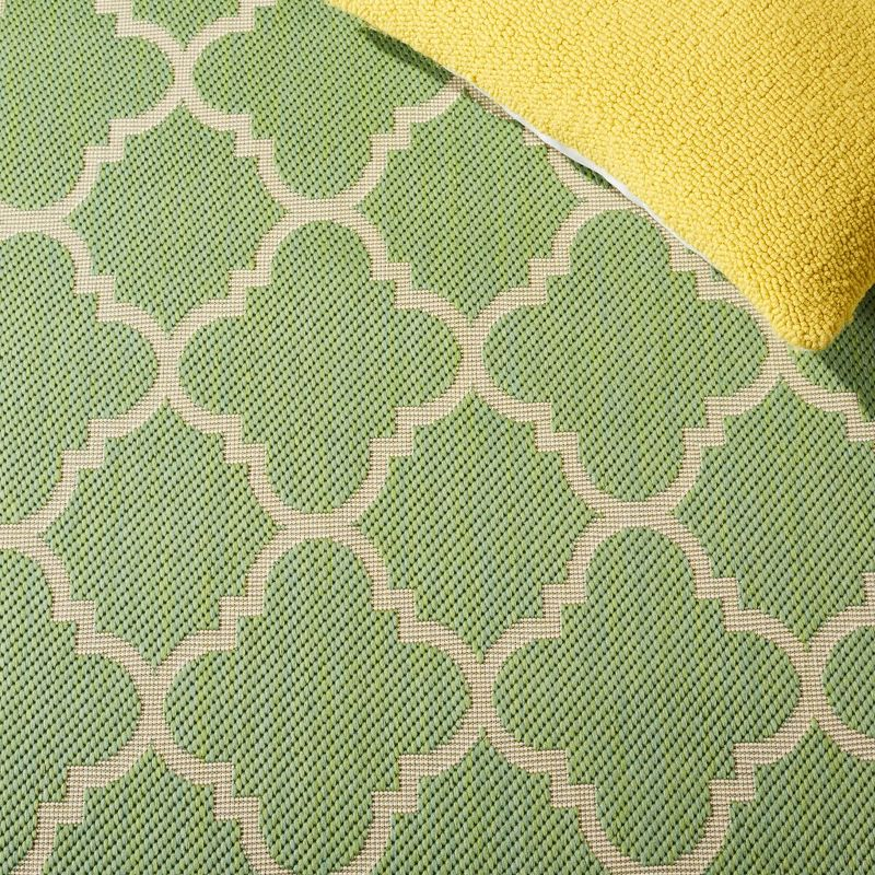 Courtyard CY6918 Power Loomed Indoor/Outdoor Accent Rug - Green/Beige - 2'x3'7" - Safavieh.