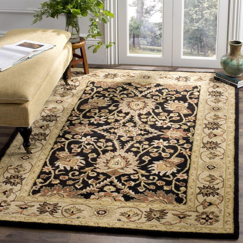 Antiquity AT249 Hand Tufted Area Rug - Black - 3'x5' - Safavieh.