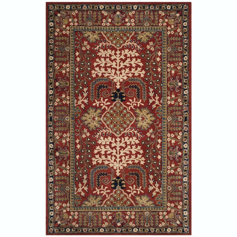 Antiquity AT64 Hand Tufted Area Rug - Red/Multi - 5'x8' - Safavieh.