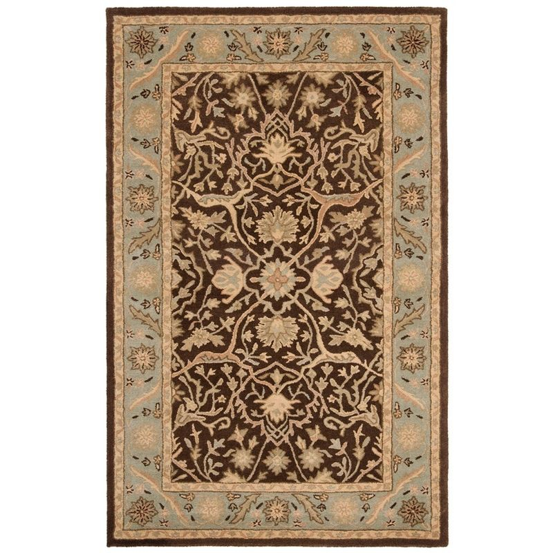 Antiquity AT14 Hand Tufted Indoor Area Rug - Brown/Green - 5'x8' - Safavieh