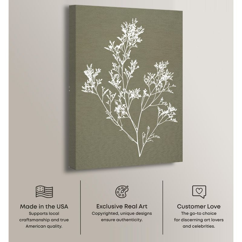 Art Remedy Timeless Leaf I Minimalistic Botanical and Floral Art Prints, 20" x 30", Gallery Wrapped