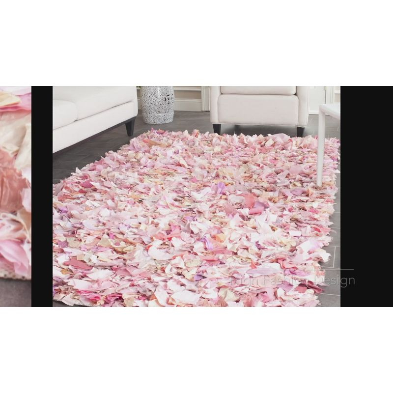 Rio Shag SG951 Hand Woven Indoor Accent Rug - Fuchsia/Multi - 3'x5' - Safavieh