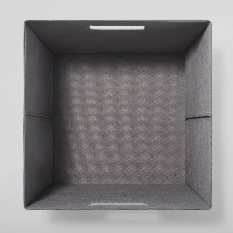 13" x 13" Fabric Bin Radiant Gray - Brightroom™: 13 Inch Cube Storage System, Polyester, No Assembly Required
