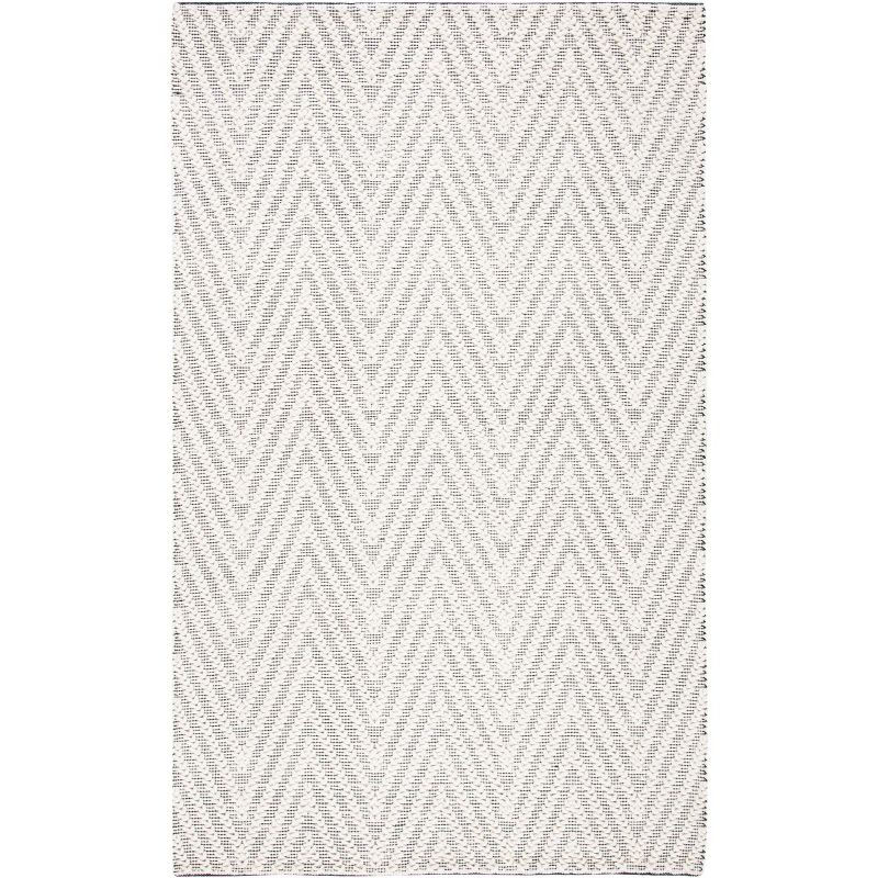 Natura NAT277 Flat Weave Indoor Area Rug - Ivory/Black - 4'x6' - Safavieh