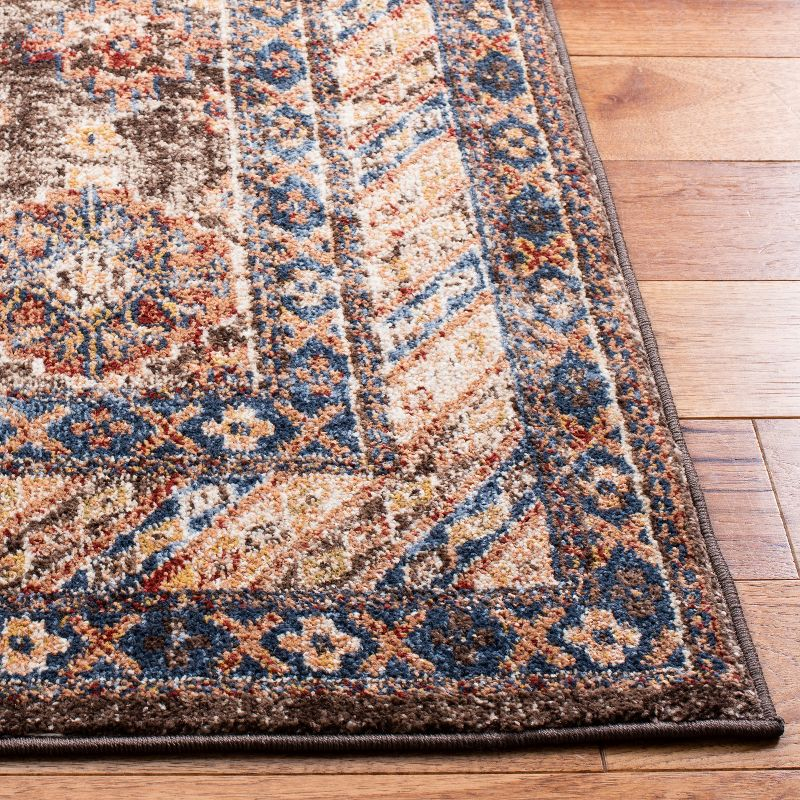 Bijar BIJ653 Power Loomed Indoor Area Rug - Brown/Ivory - 6'7"x9' - Safavieh
