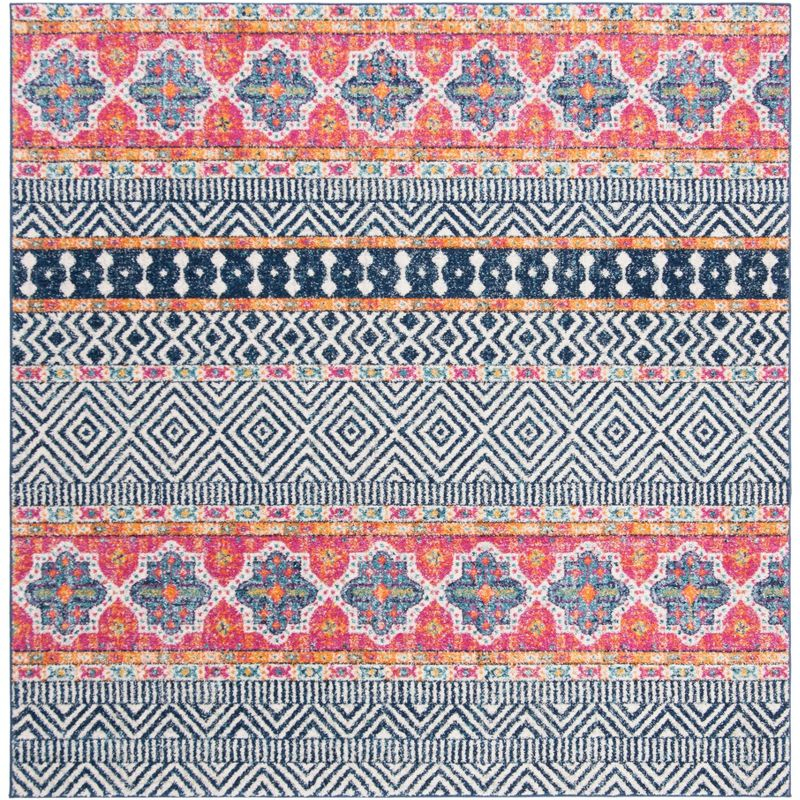 Madison MAD797 Power Loomed Area Rug - Navy/Ivory - 9'x9' - Safavieh.