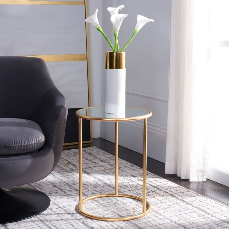 Shay Accent Table - FOX2523A - Gold/Mirror - Safavieh Couture