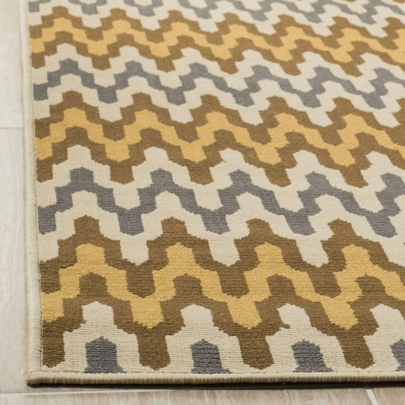 Hampton HAM518 Indoor/Outdoor Machine Made Area Rug - 8'x11' - Camel/Brown - Safavieh