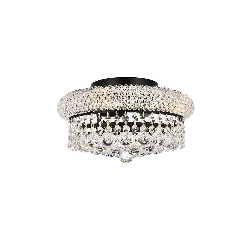 Elegant Lighting Primo 12 inch black flush mount